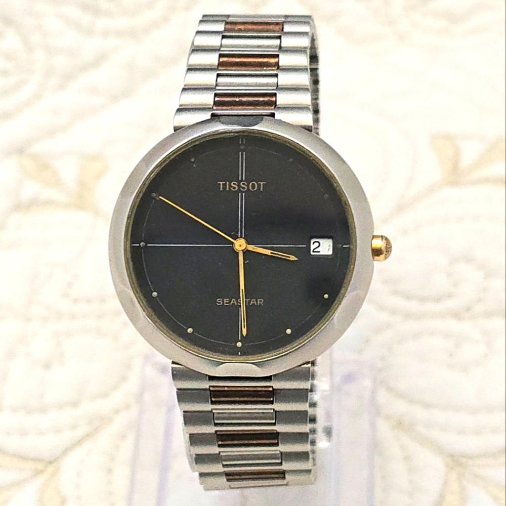 Vintage Tissot Seastar Mens Watch N350/450 Swiss Made Rare Date Indicator Luxury